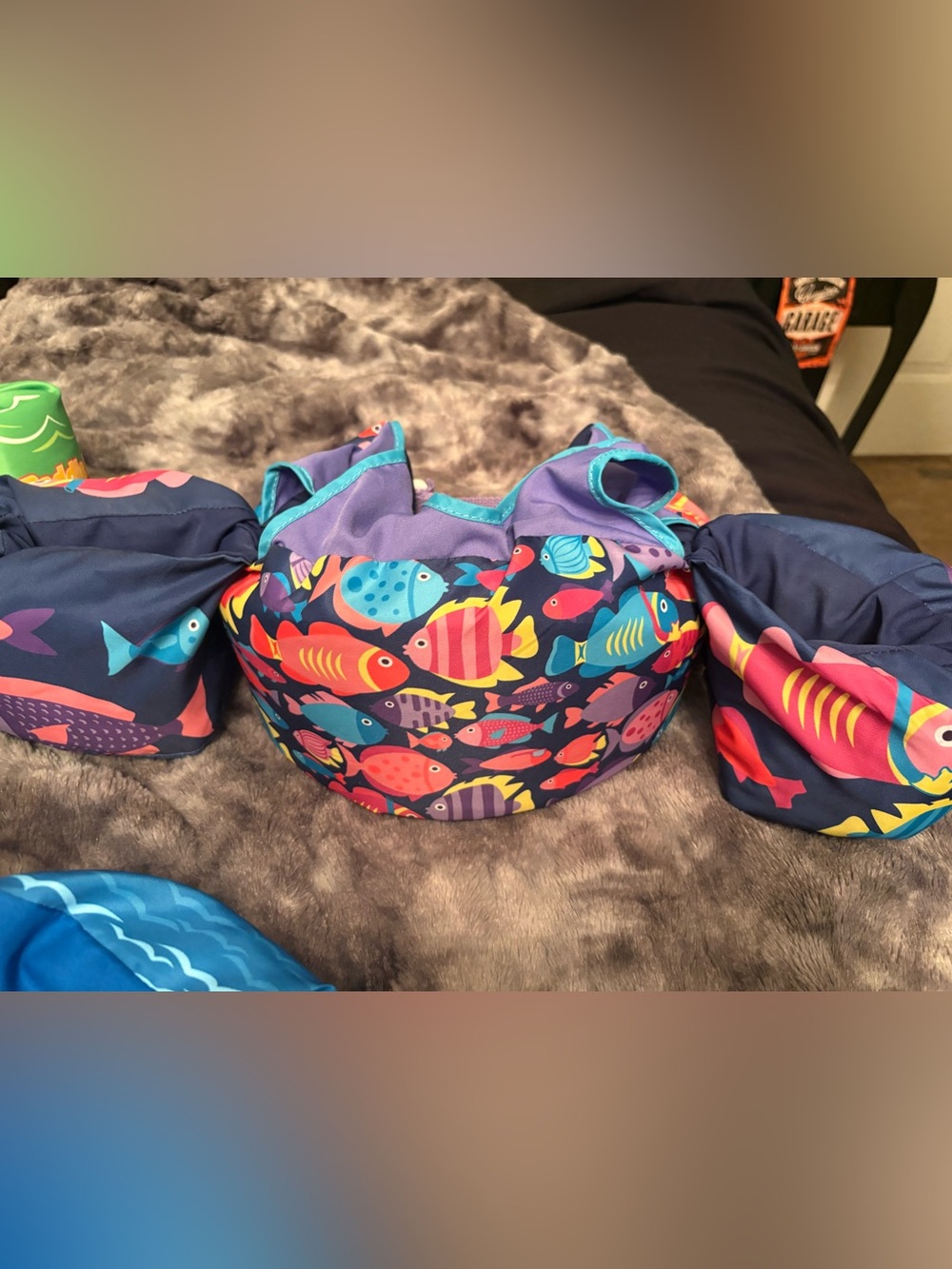 Kids Fish Print Swim Float Vest - Multicolor